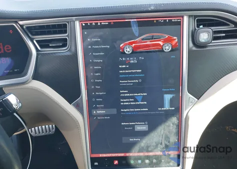 2013 Tesla Model S Performance из США, поврежденный, VIN 5YJSA1CP7DFP19581